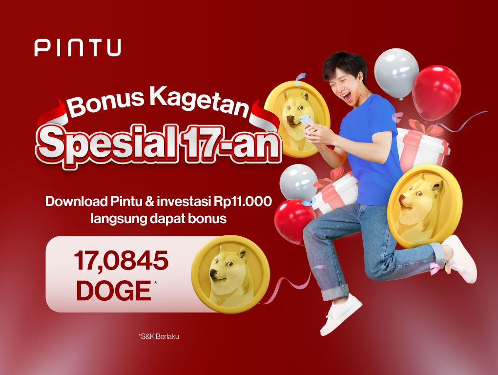 Gambar Promo Spesial Agustus: Dapatkan 17,0845 DOGE untuk Pembelian Crypto Pertama!